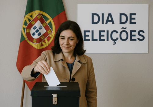 a women voting in Portugal